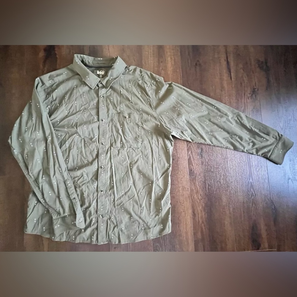 REI Co-Op Hiking Shirt Men XXL Long Sleeve Button Down Outdoor
